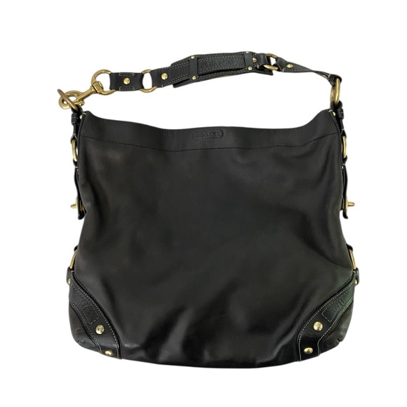 Coach Handbags - COACH Carly Large Hobo Shoulder Leather Black Purse